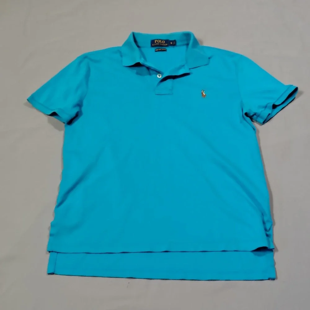 Polo Ralph Lauren Polo Shirt Mens Small Blue Pima Soft Touch Colored Pony